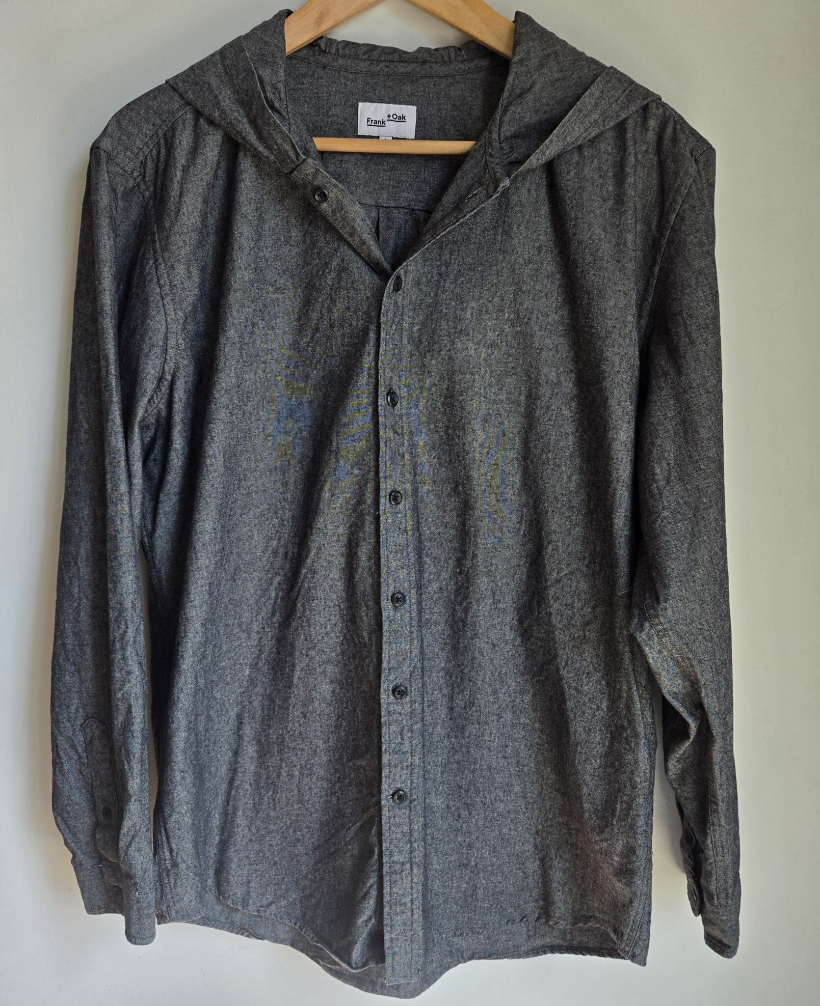 Featured image for FRANK + OAK hooded denim shirt
