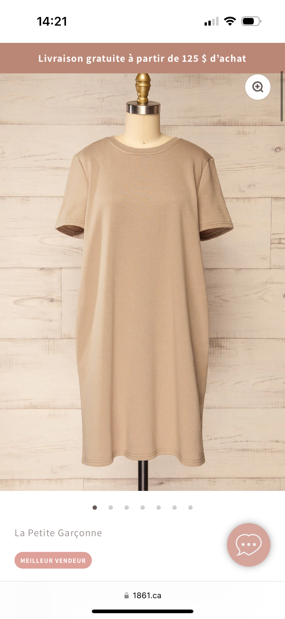Image for Robe t-shirt à poche