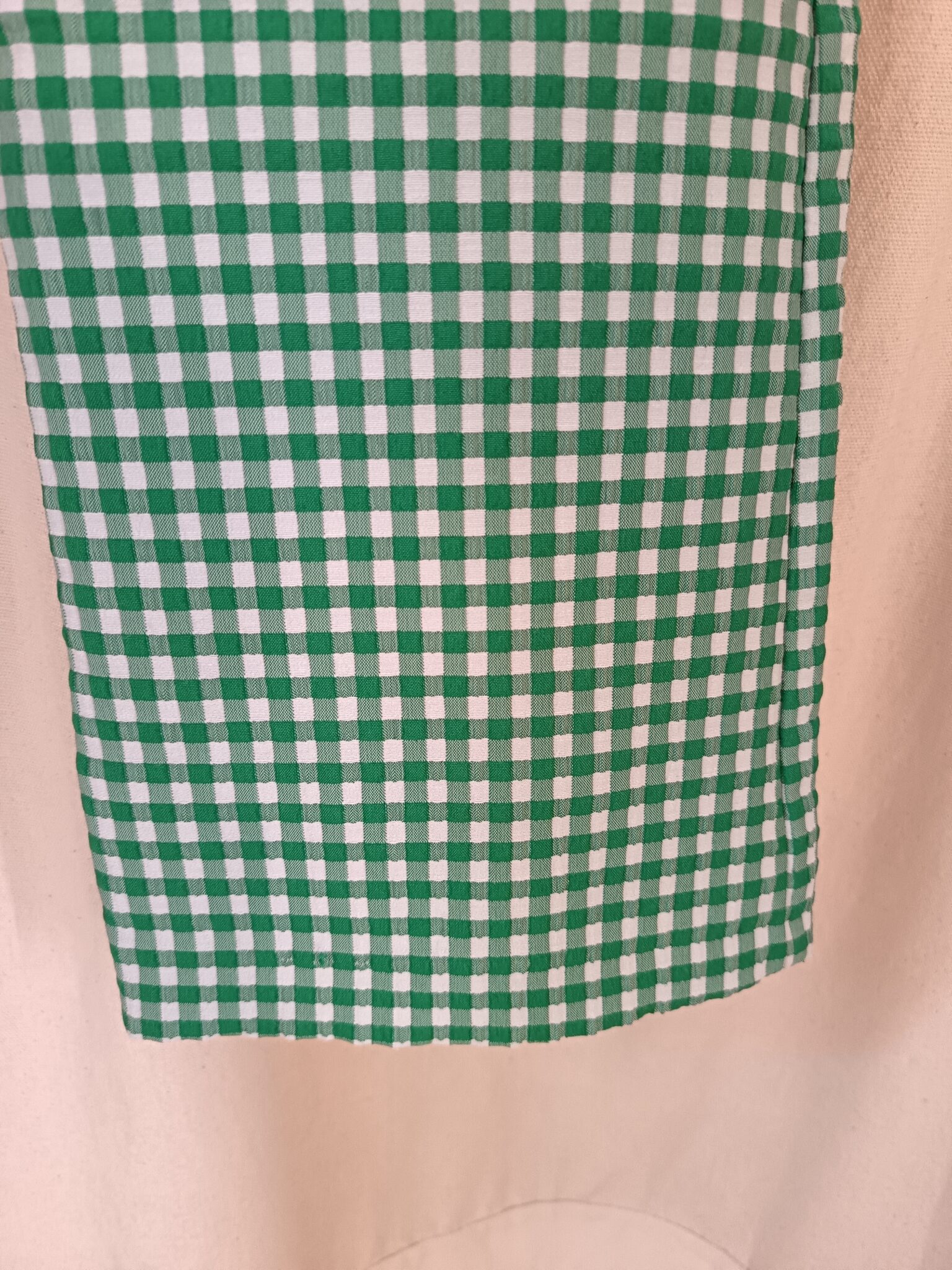 Image for Pantalon flare en vichy vert Zara