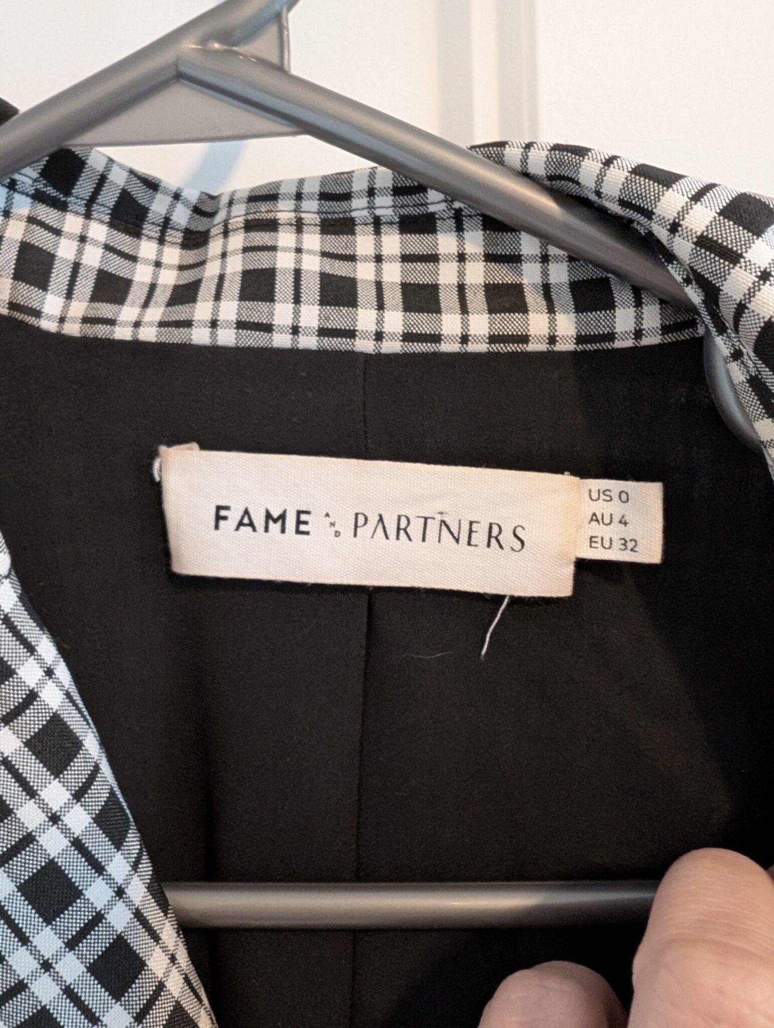 Image for Fame and Partners/Blazer Carreauté Sz 0