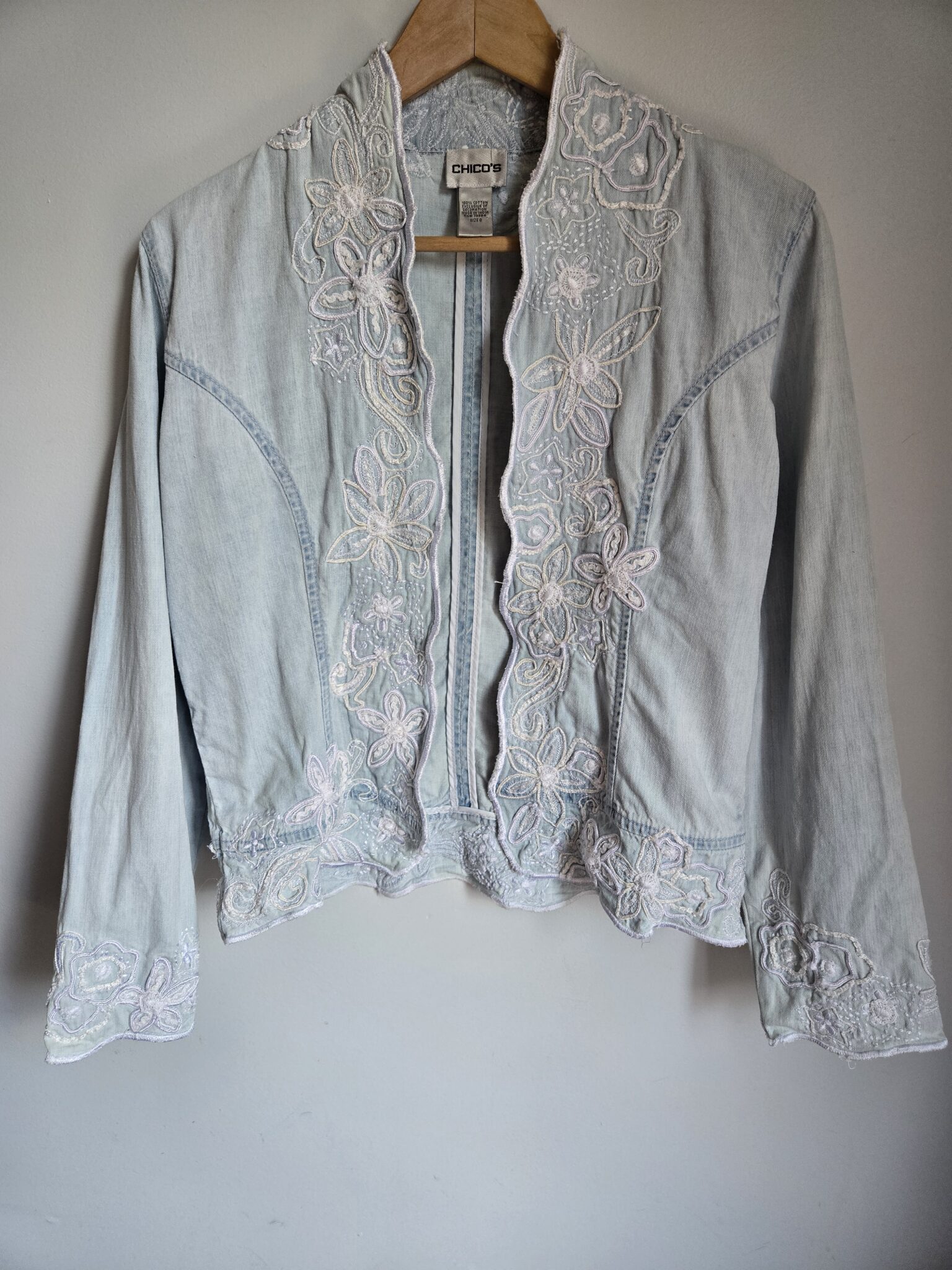 Featured image for CHICO'S denim jacket with embroidery