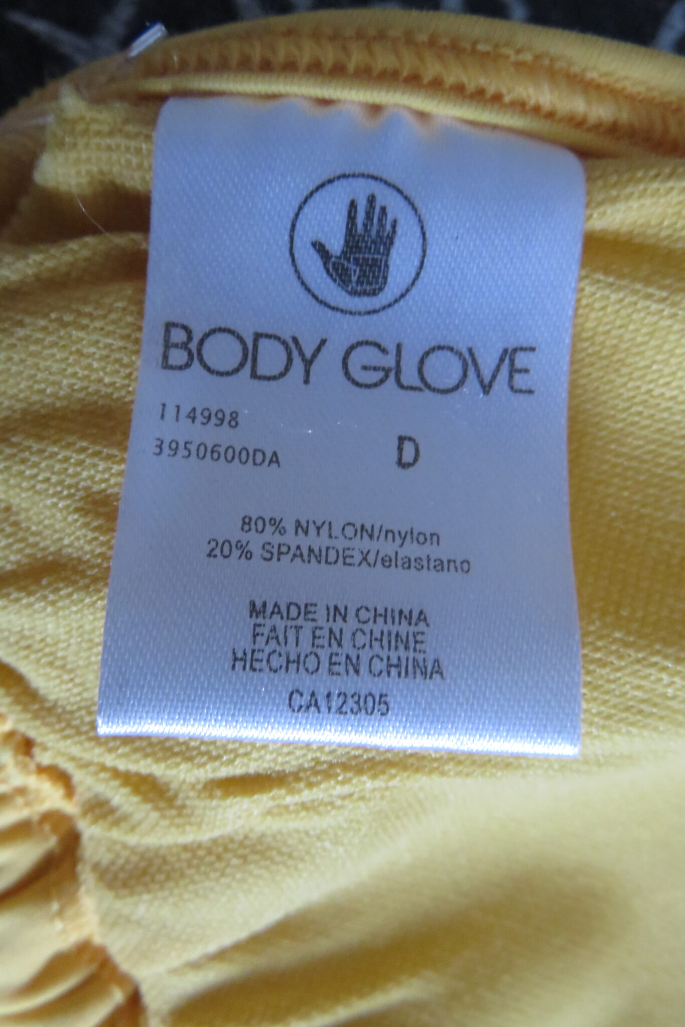 Image for Haut de Bikini Body Glove Jaune
