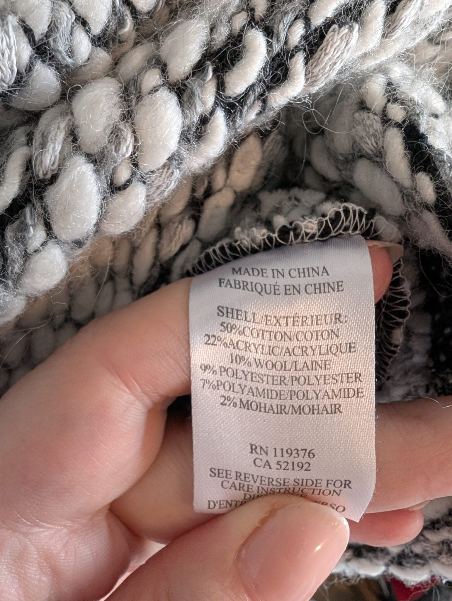 Image for Helmut Lang/Chandail Oversized Sz S
