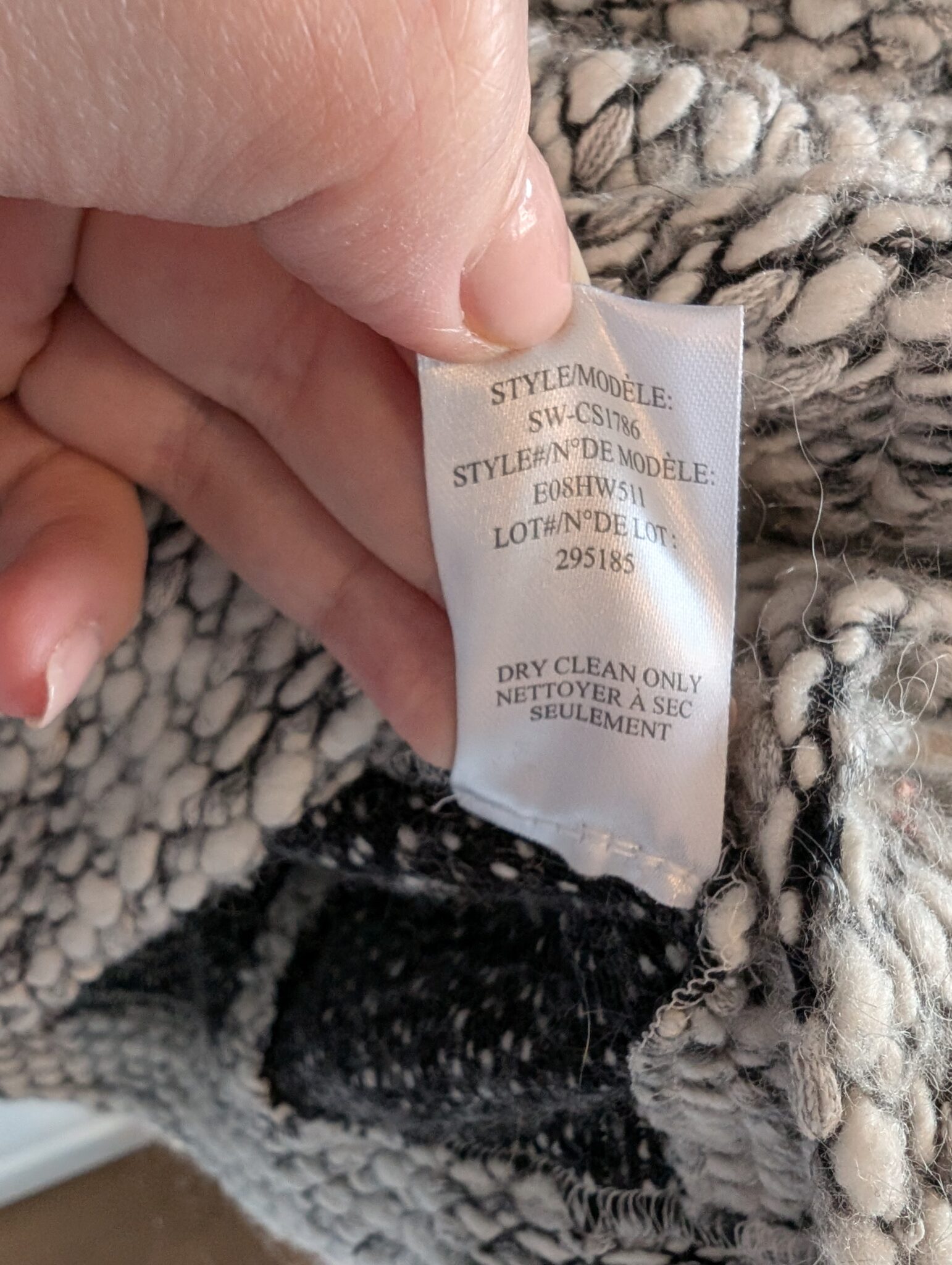 Image for Helmut Lang/Chandail Oversized Sz S