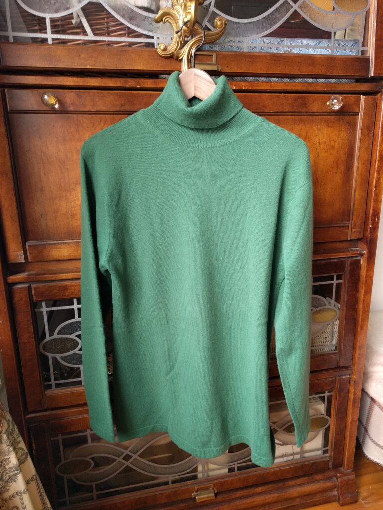 Image for Green turtleneck 100% cashmere