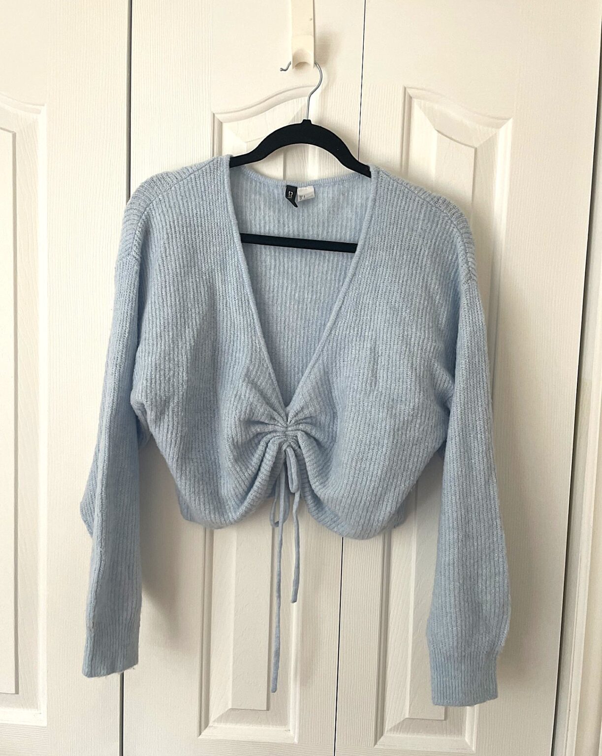 Image for Long-sleeved blue wool cardigan