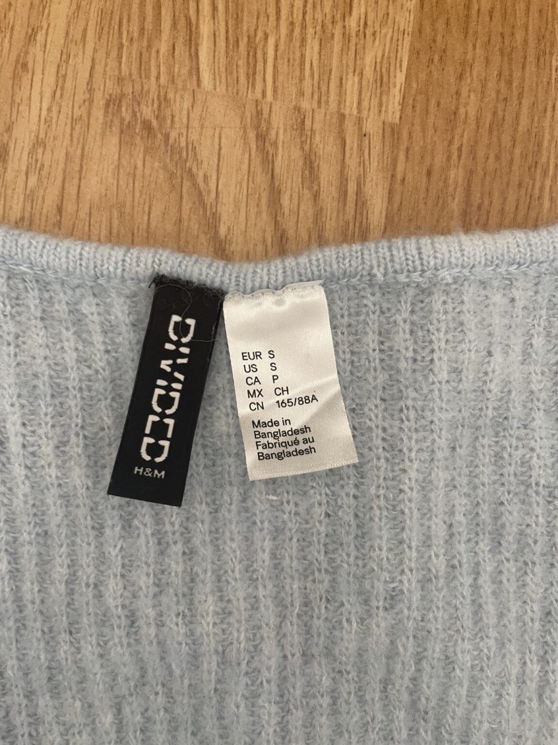 Image for Long-sleeved blue wool cardigan