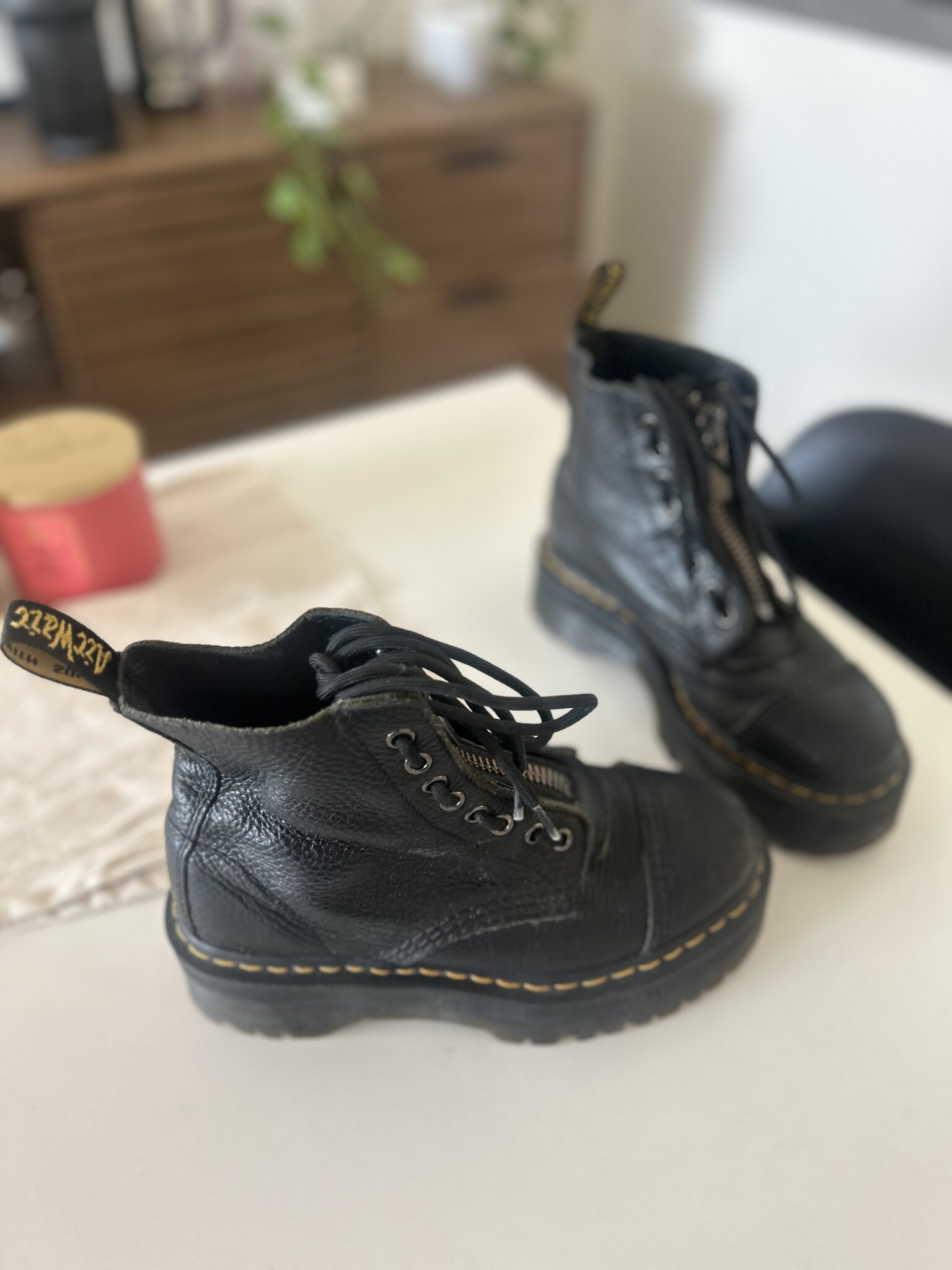 Image for Dr. Martens platform with zip.