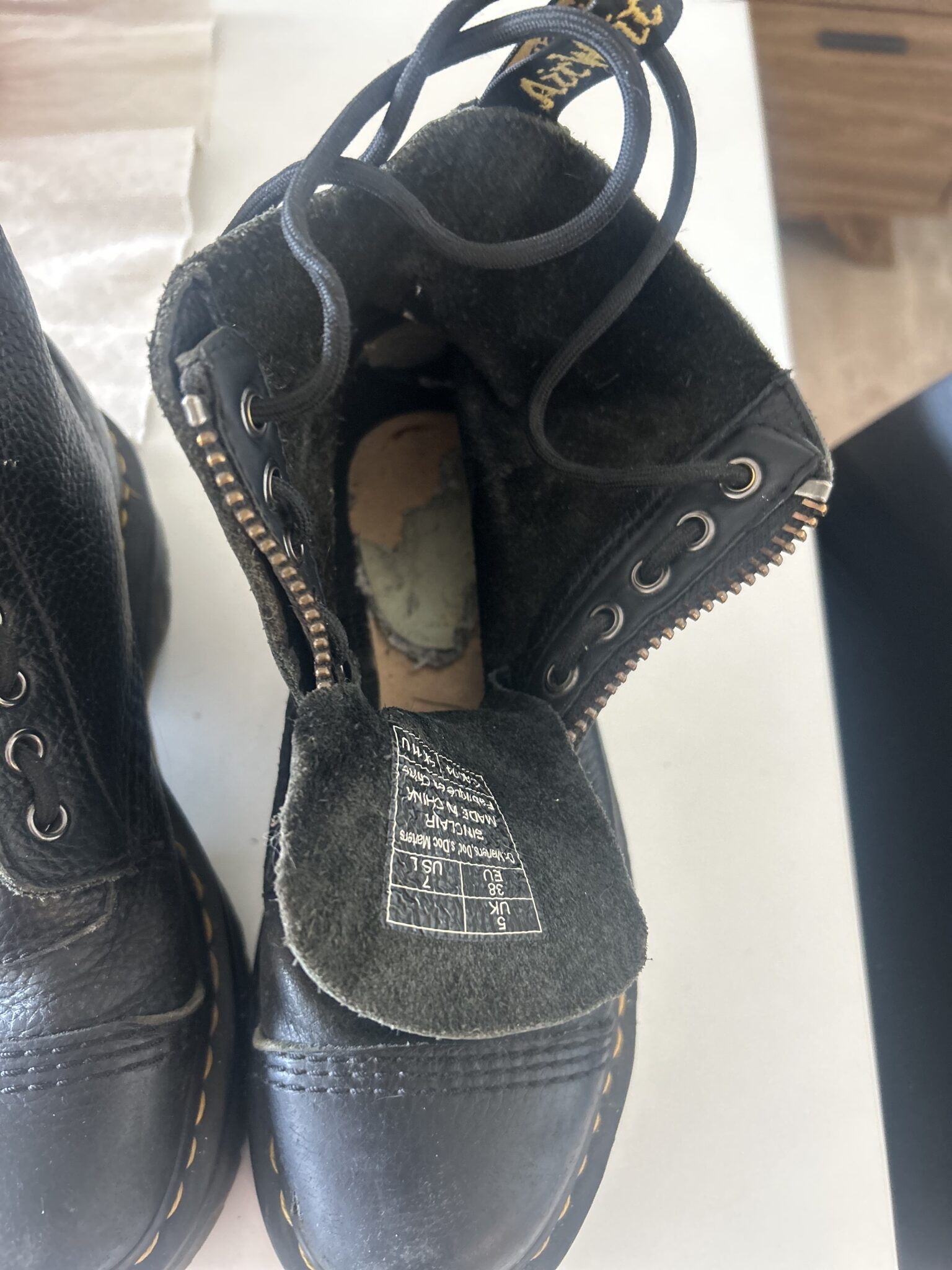 Image for Dr. Martens platform with zip.