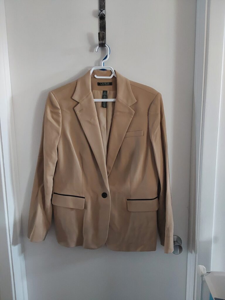 Featured image for Jacket with beautiful leather decoration