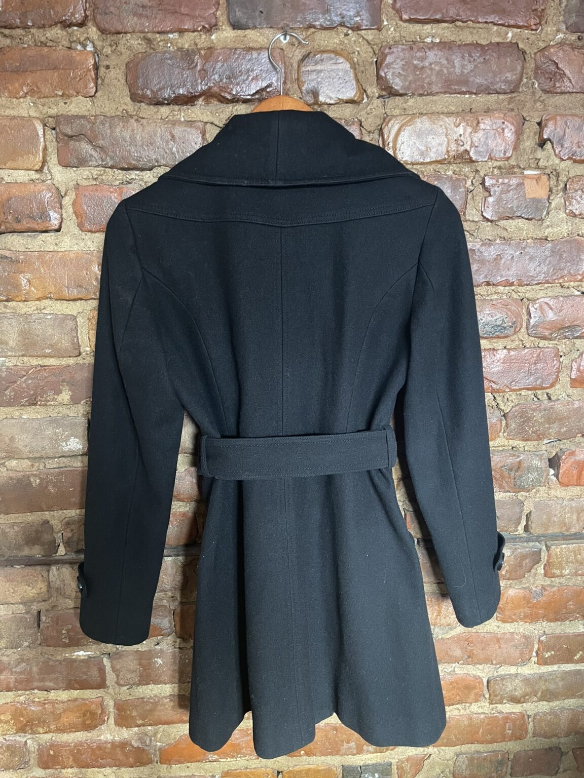Image for Manteau en laine noire automne/printemps Esprit