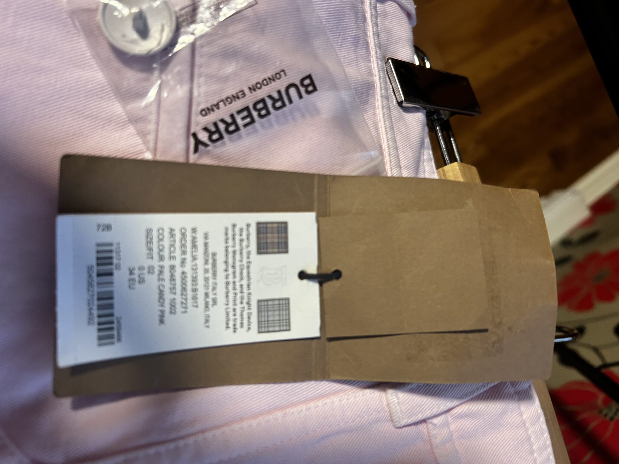 Image for Pantalons Burberry Denim rose clair