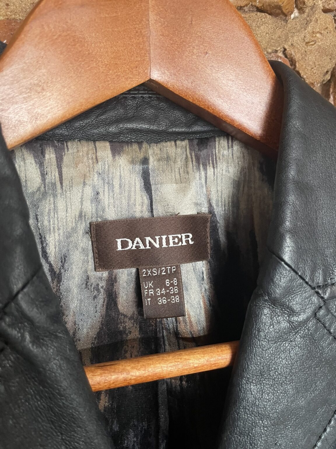 Image for Danier slim-fit black leather jacket