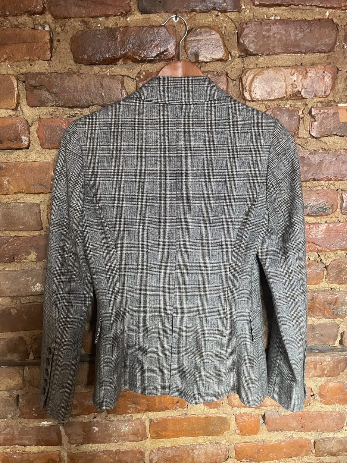 Image for Veston tartan gris cintré haute couture Anne Fontaine