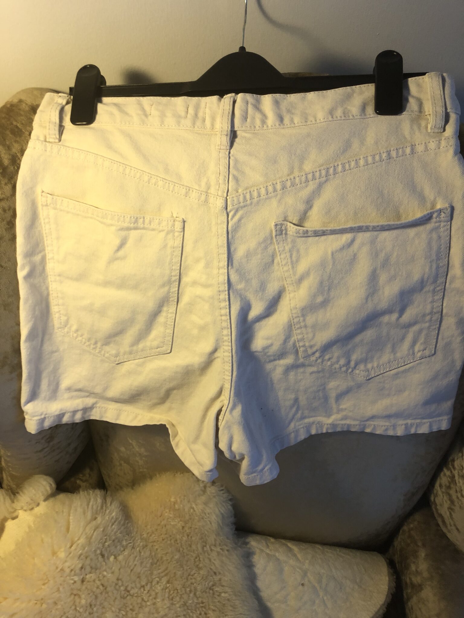 Image for Short jeans blanc ivoire grandeur 29 ample 💯 coton