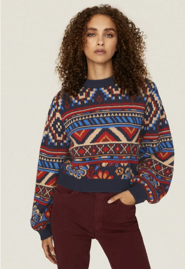 Image for Pull FARM RIO "Ainika" en bleu et rouge, taille XL