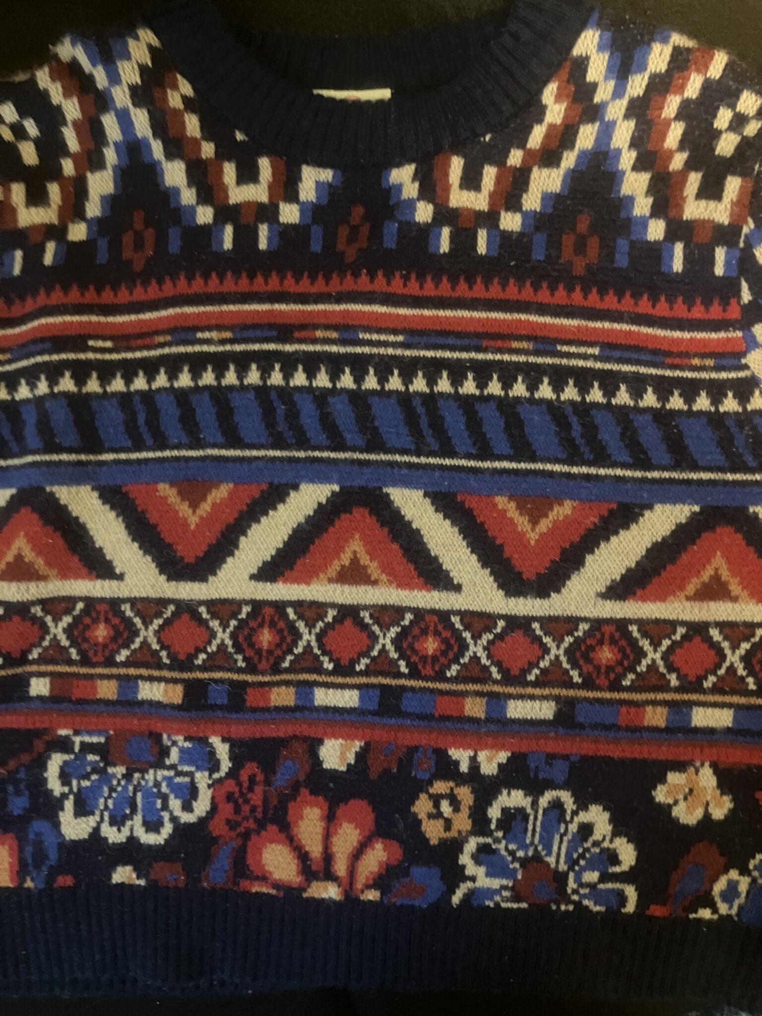 Image for Pull FARM RIO "Ainika" en bleu et rouge, taille XL