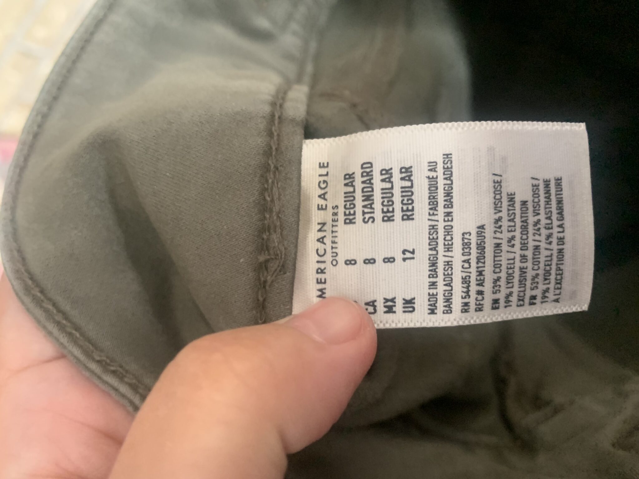 Image for Pantalon cargo Américain Eagle taille 8