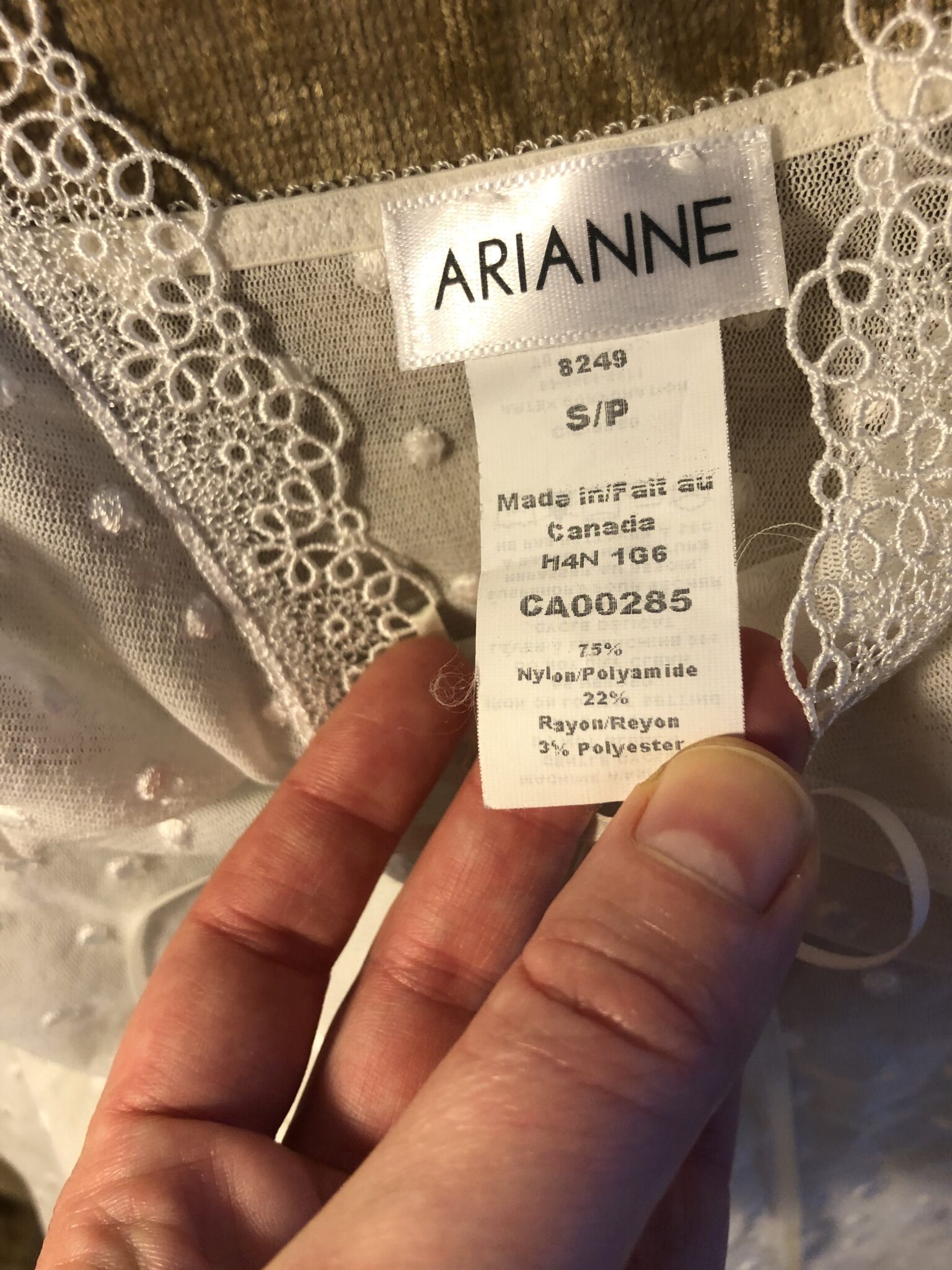 Image for Arianne lingerie, robe transparente