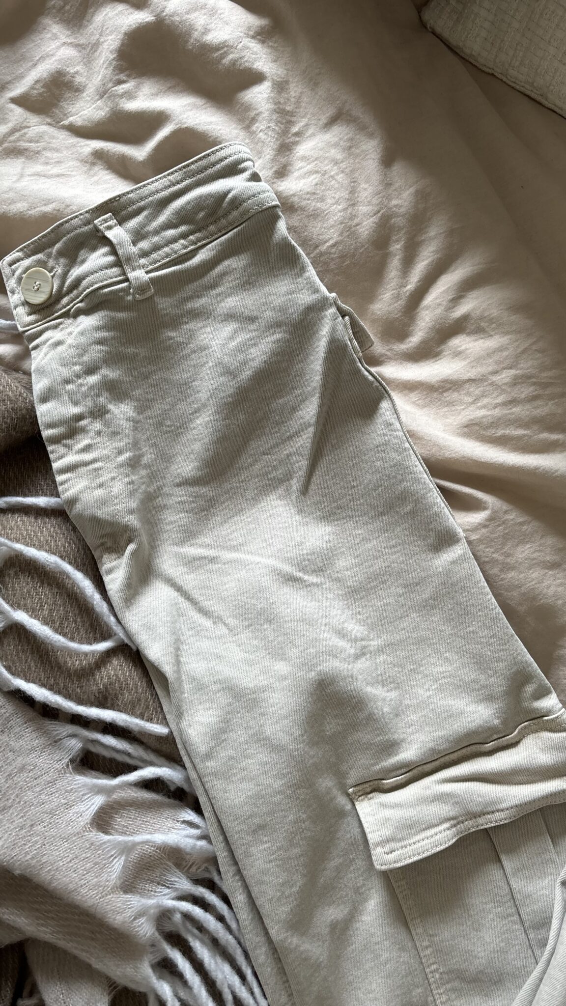 Image for Jeans cargo crème