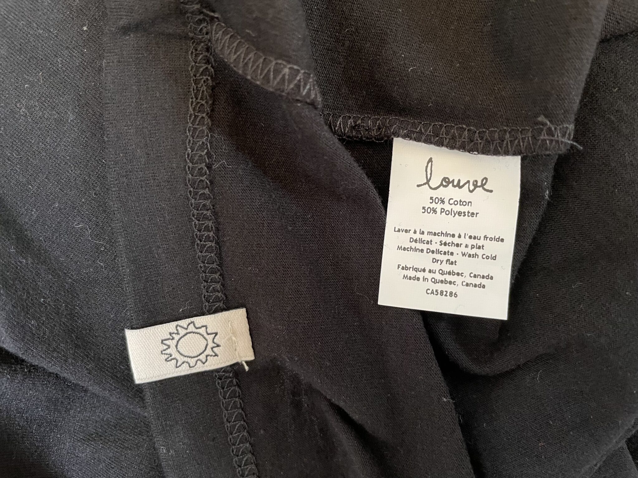 Image for Louve Design black short-sleeved jumper