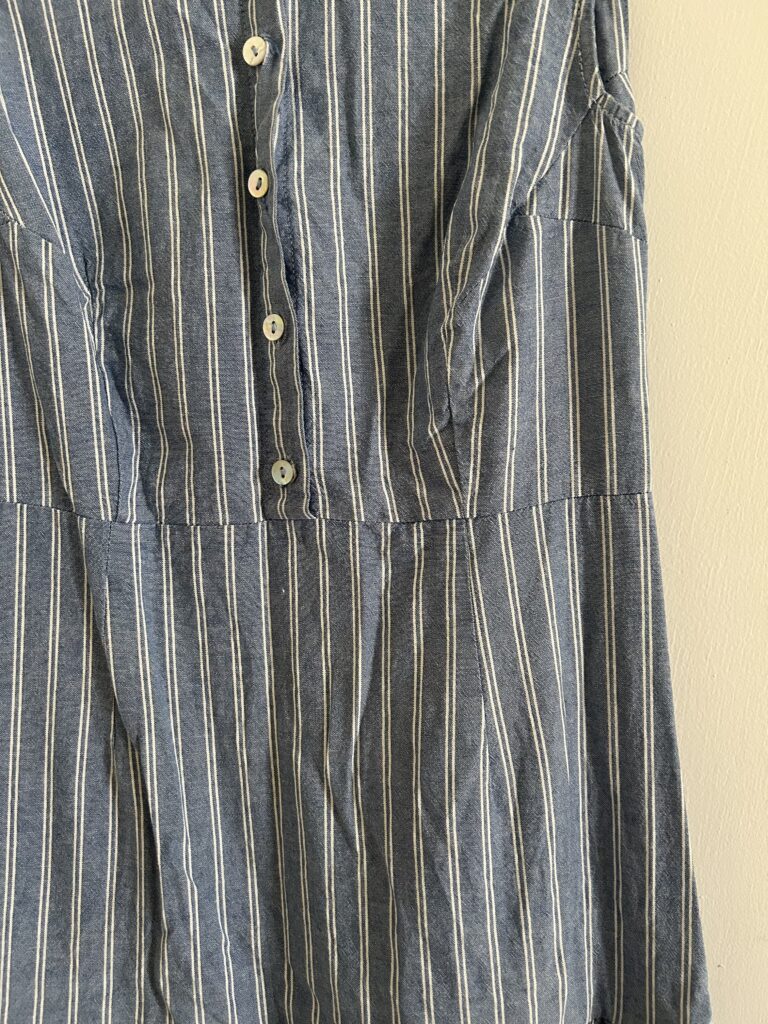 Image for Robe bleu à lignes blanches
