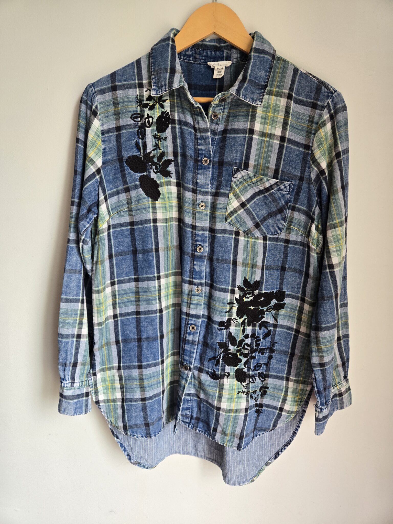 Featured image for TRIBAL JEANS cotton shirt with embroidered flowers