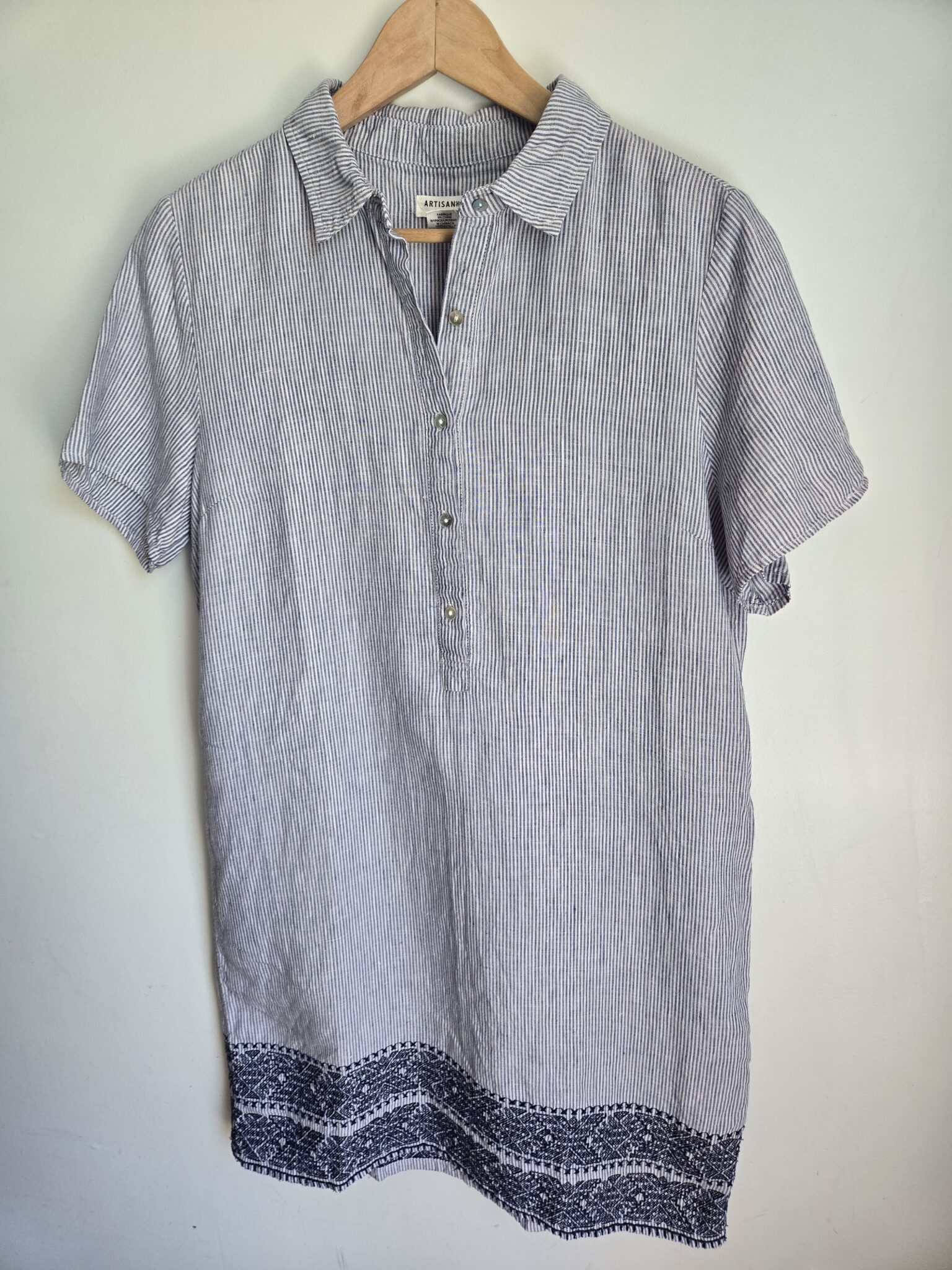 Featured image for ARTISAN NY striped linen dress with embroidery