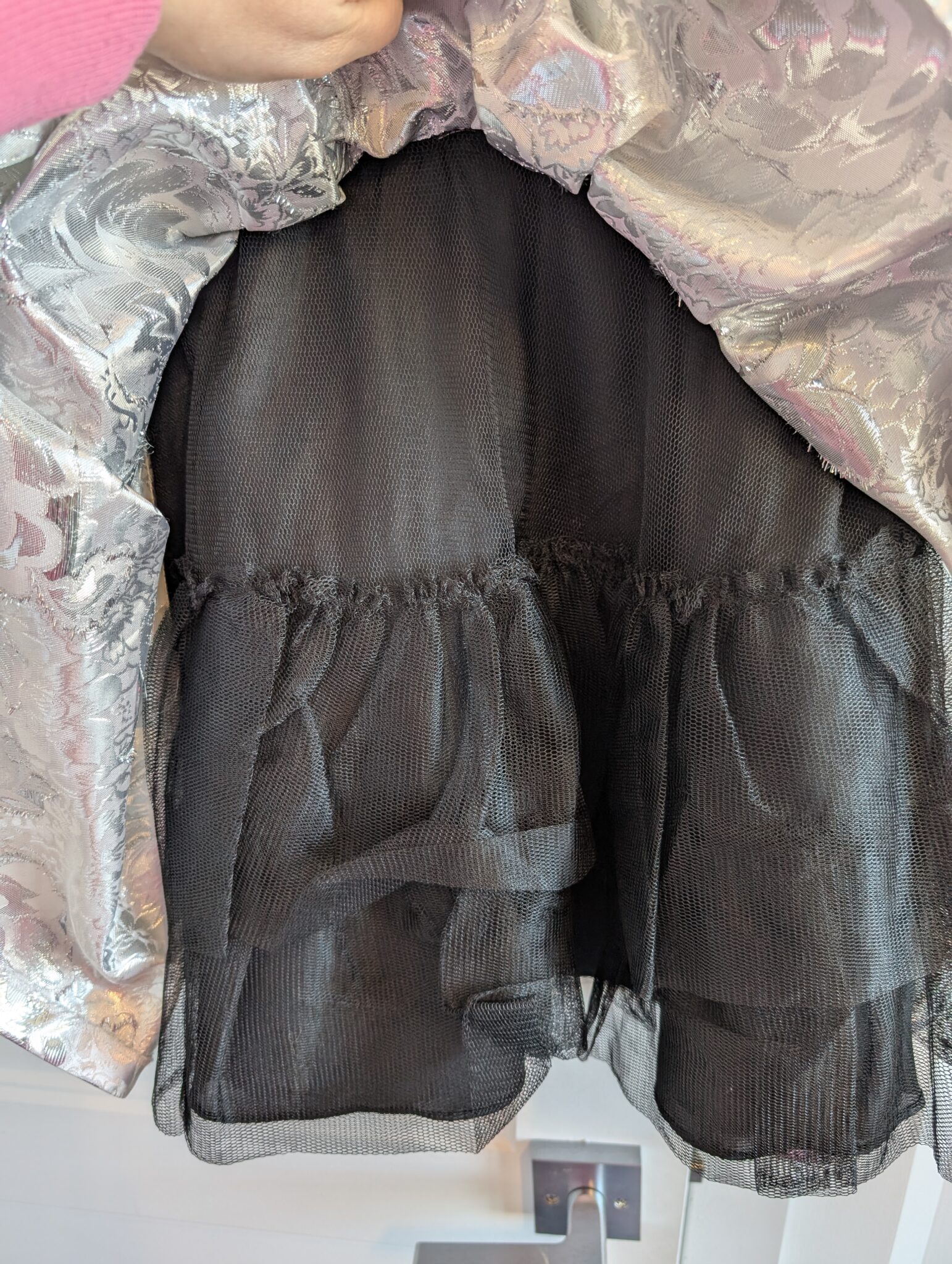 Image for Betsey Johnson/Robe argentée Sz 4
