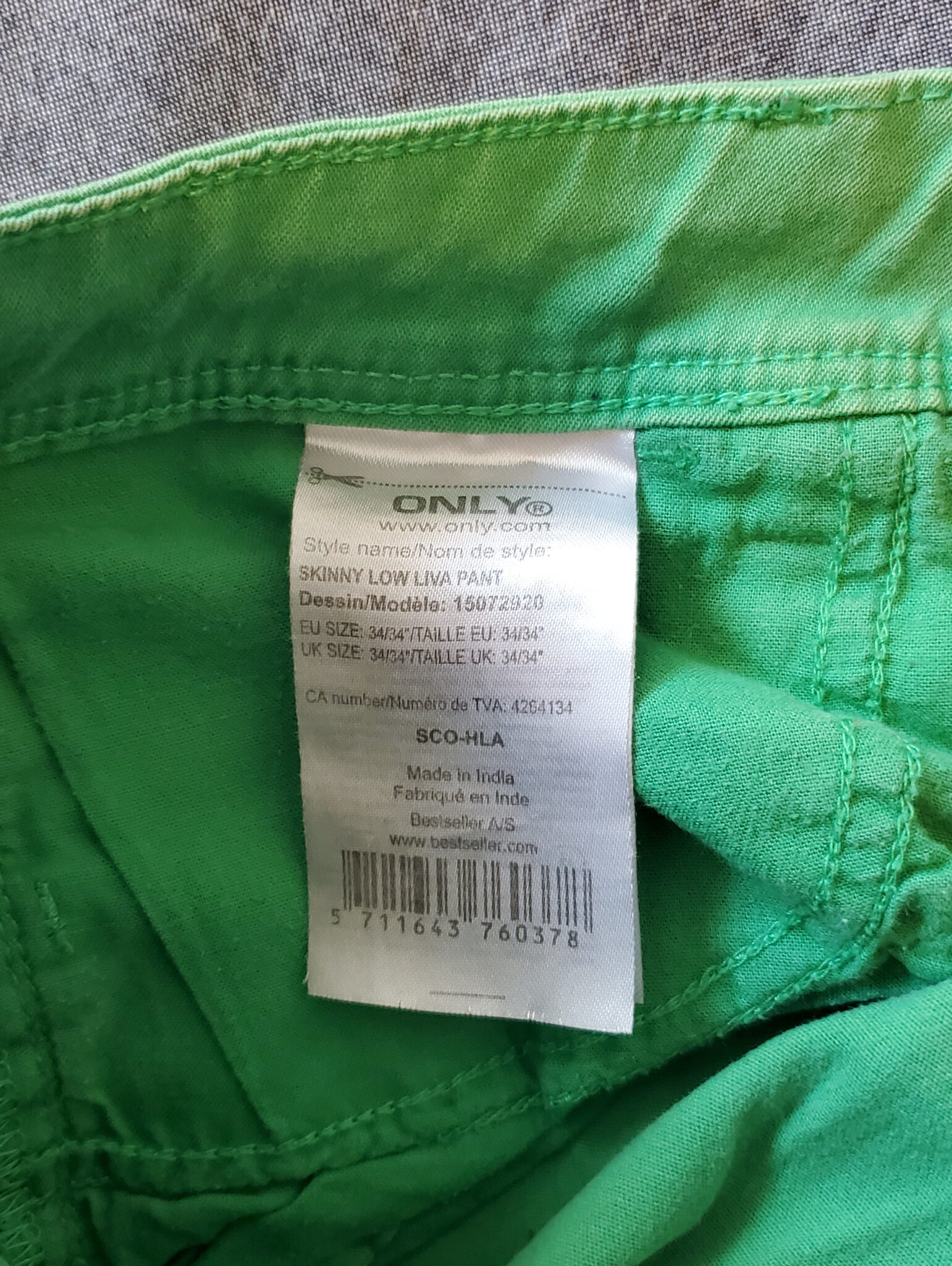 Image for Pantalon vert skinny