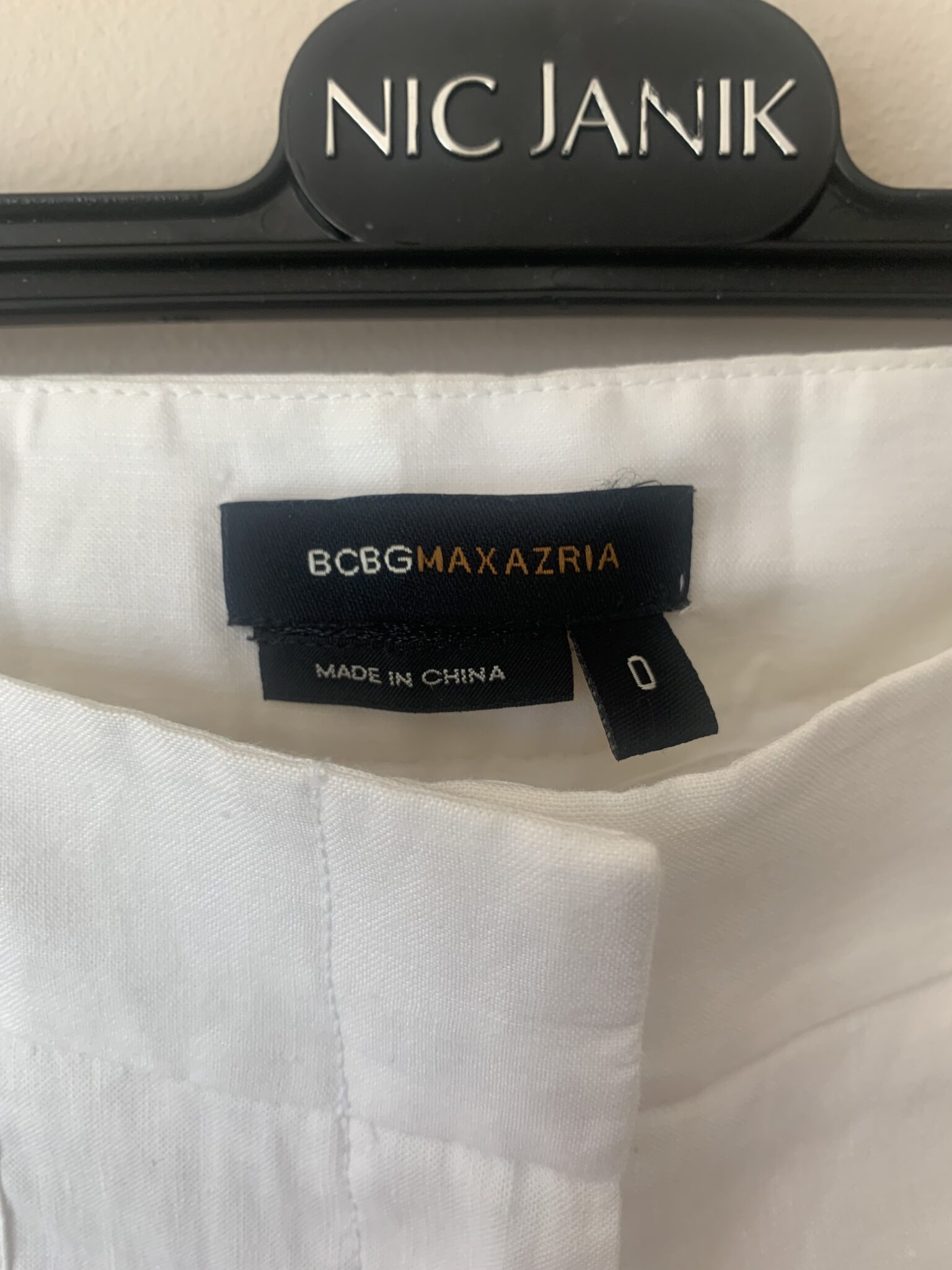 Image for BCBG white linen trousers size 0