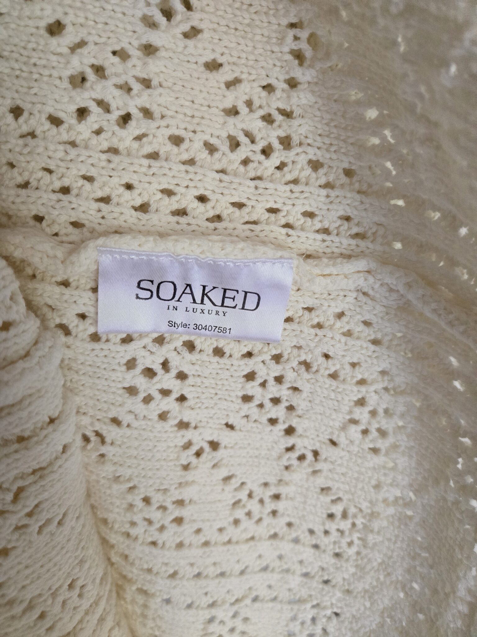 Image for SOAKED STUDIO 100% organic cotton knitted dress