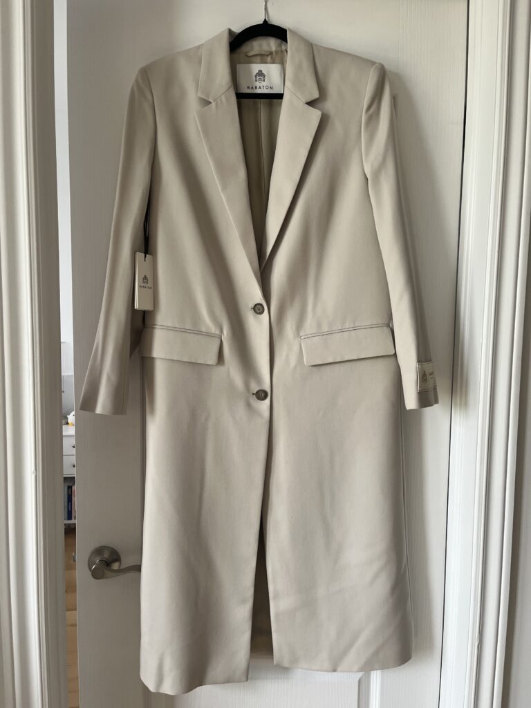 Featured image for New Babaton Aritzia coat size S beige
