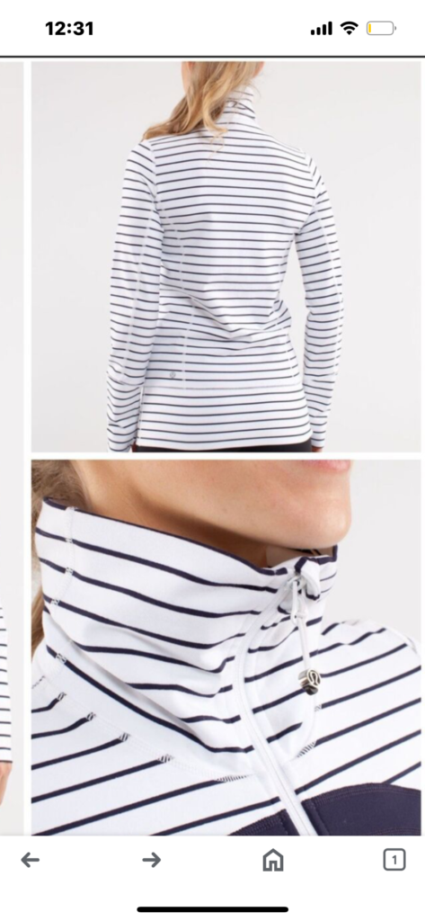 Image for Lululemon white and blue striped jacket size 4
