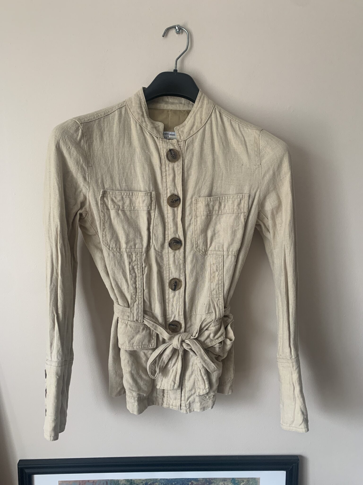 Featured image for Veste Zara taille médium 100% lin
