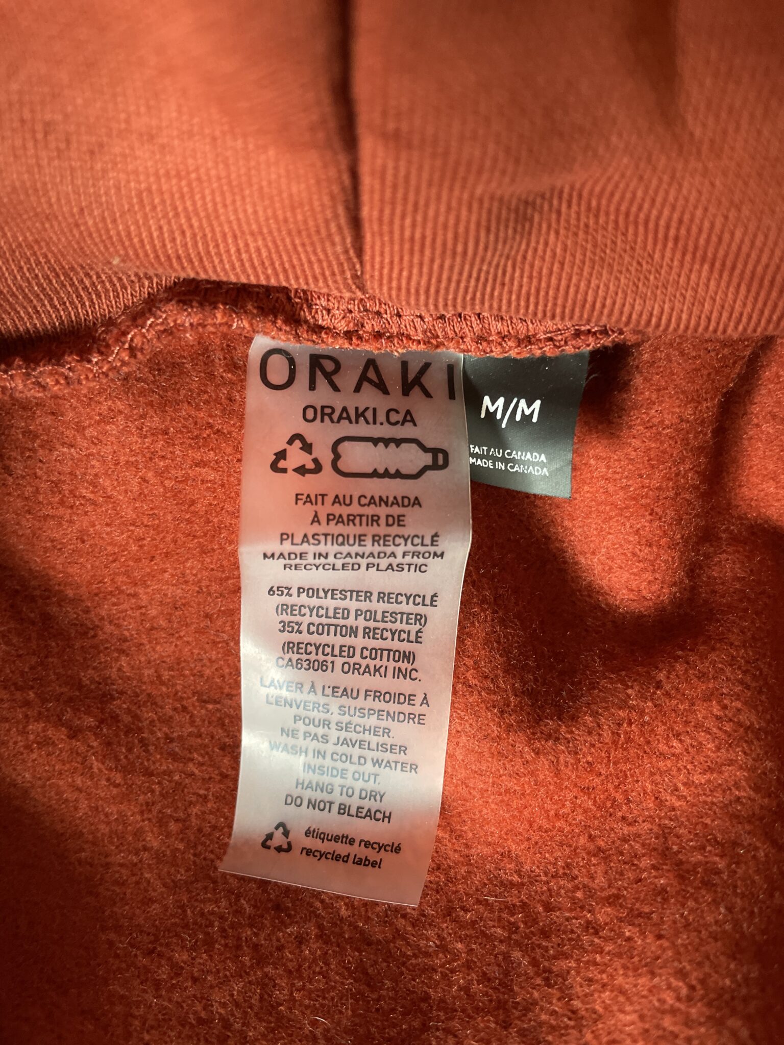 Image for Oraki oversized cotton tunic in rust