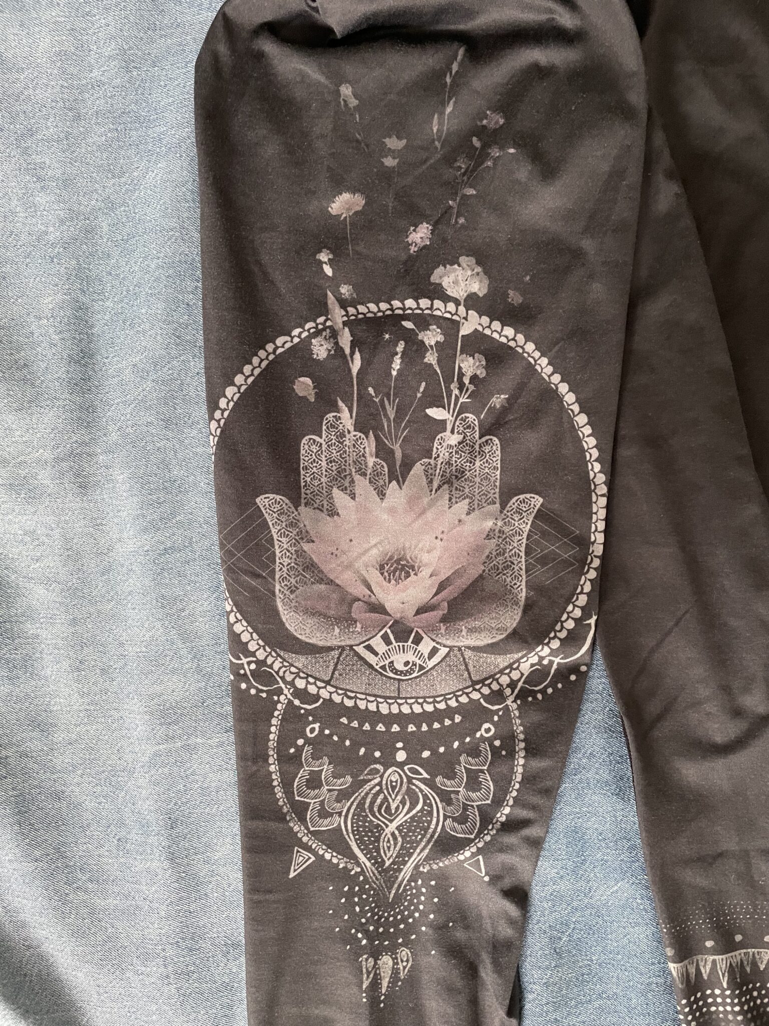 Image for Legging hamsa fleurit Rose Buddha