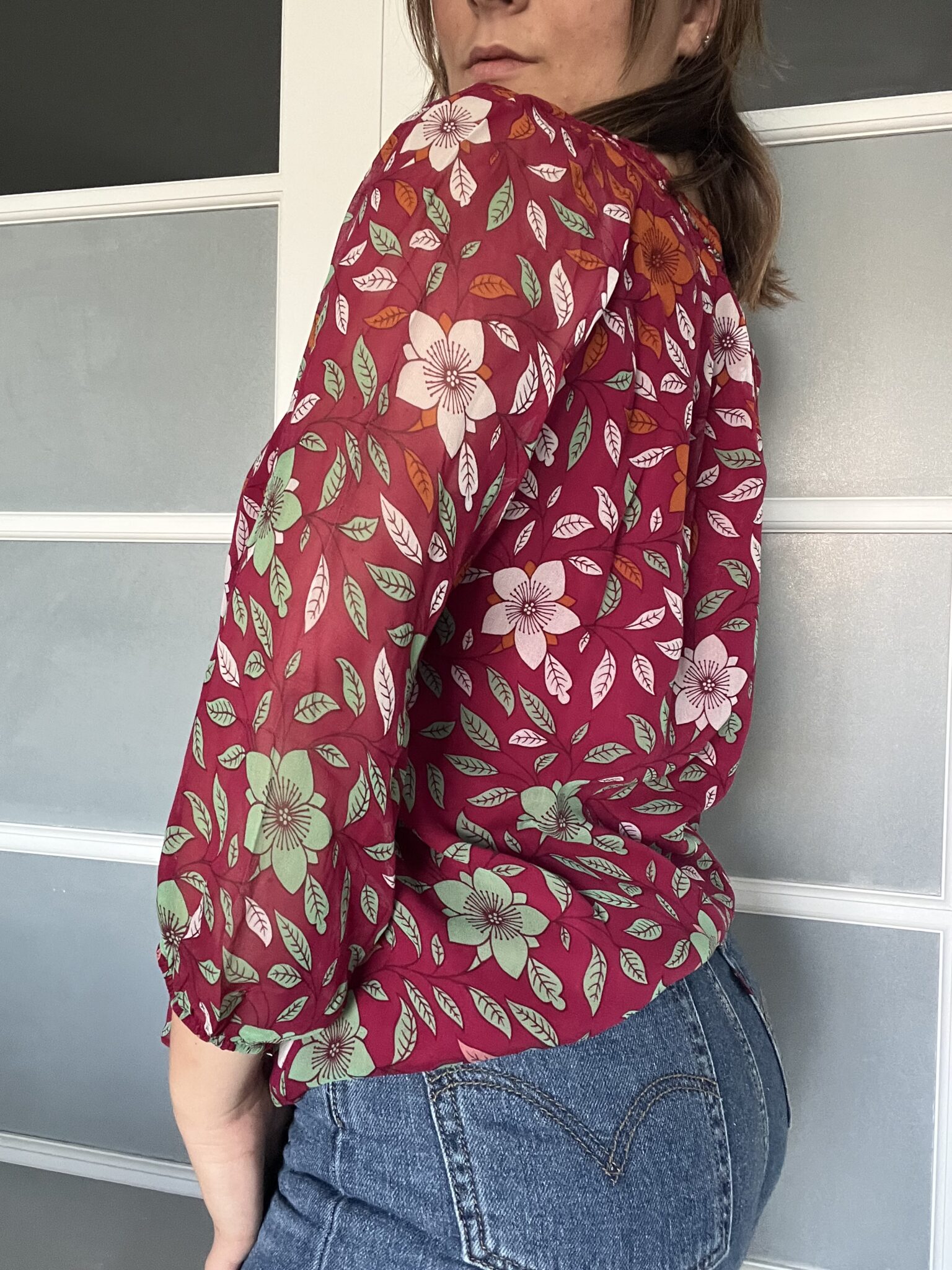 Image for Diane Von Furstenberg 100% silk blouse size L