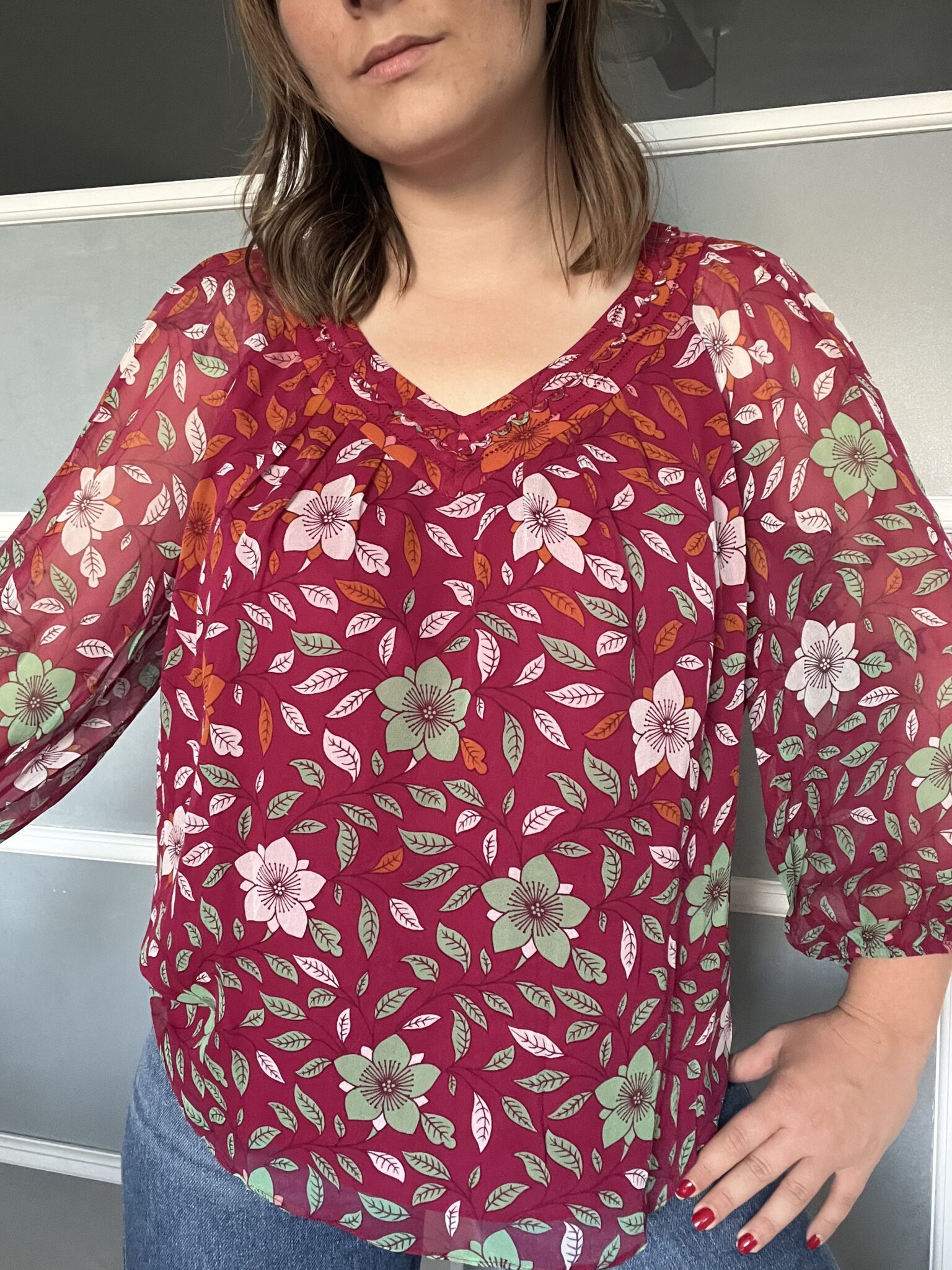 Image for Diane Von Furstenberg 100% silk blouse size L