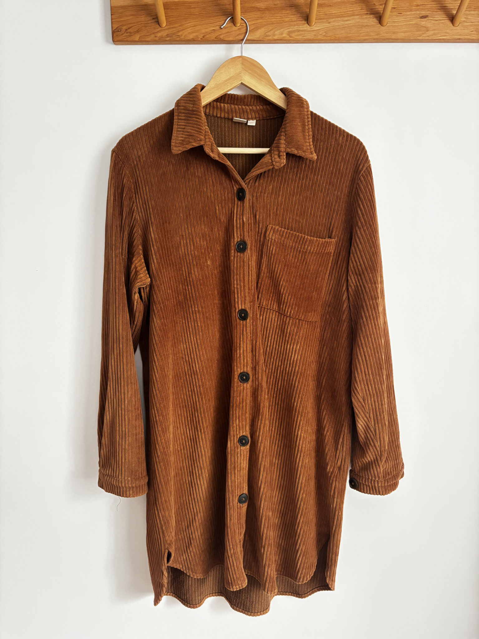 Image for TWIK light brown corduroy DRESS (L)