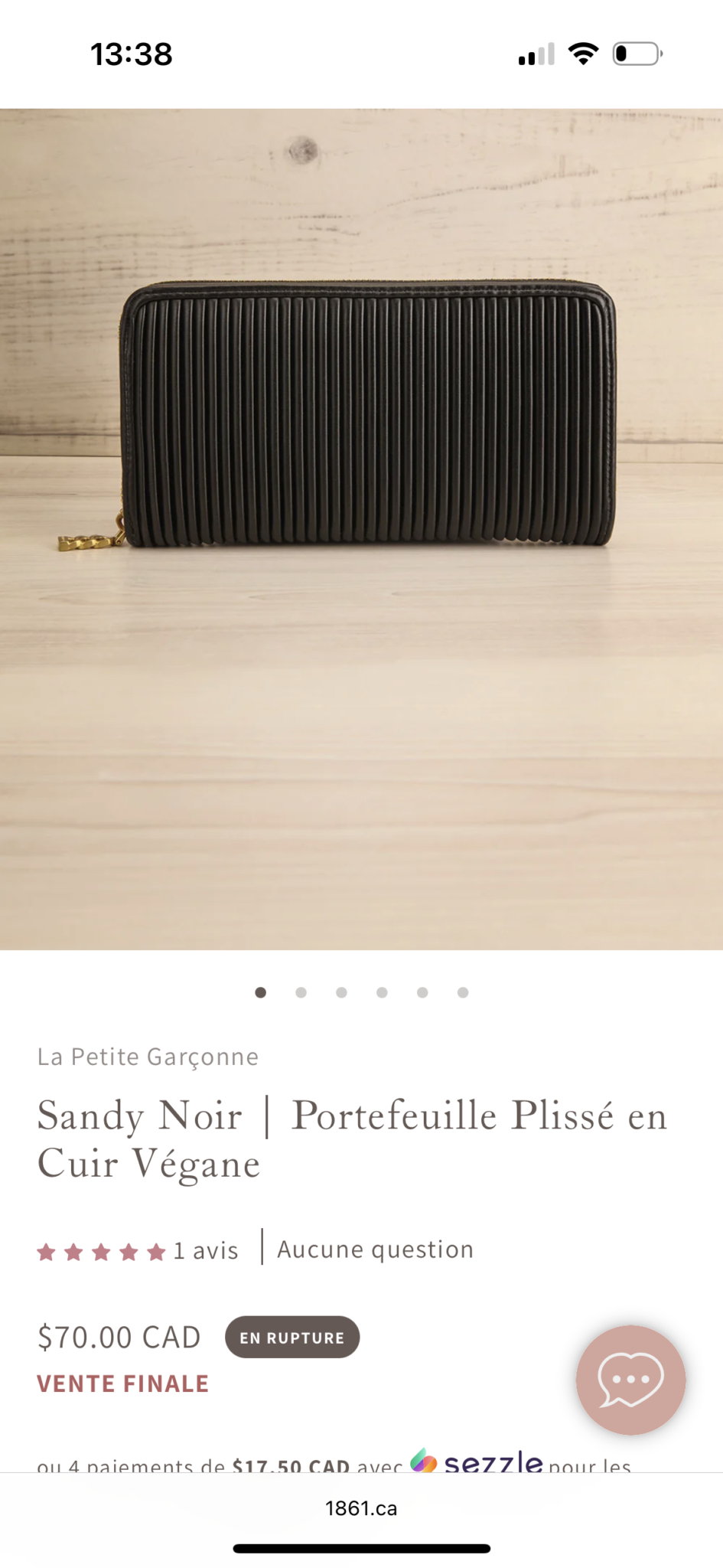 Image for Portefeuille plissé