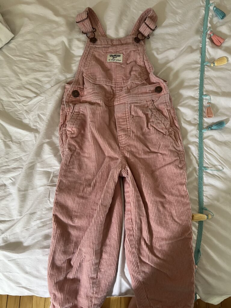 Image for Pink corduroy dungarees