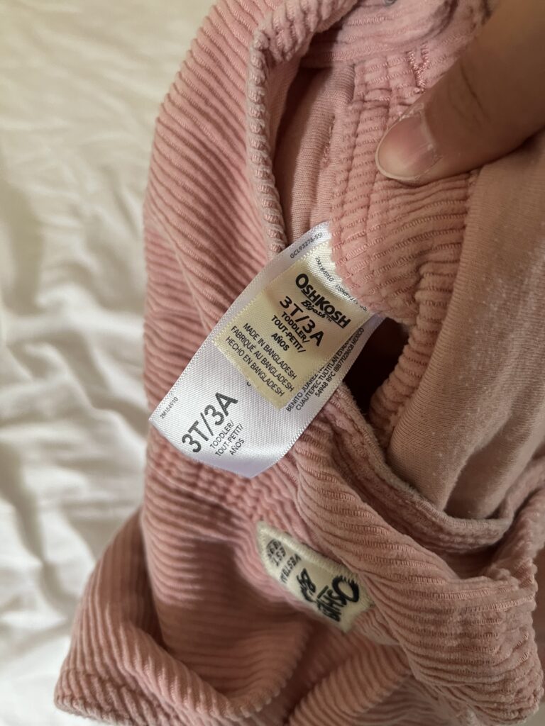 Image for Pink corduroy dungarees
