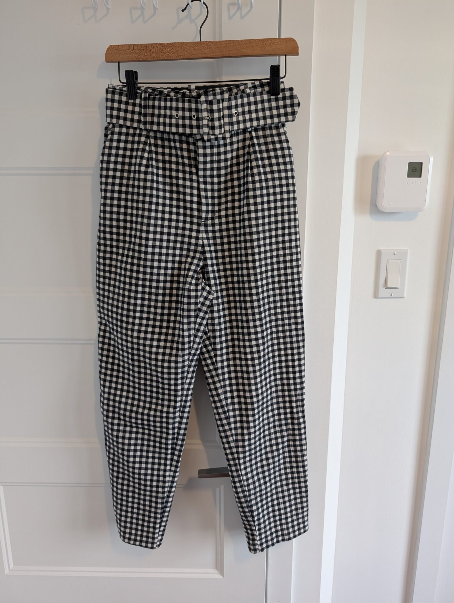 Image for Zara/Pantalon Gingham Sz S