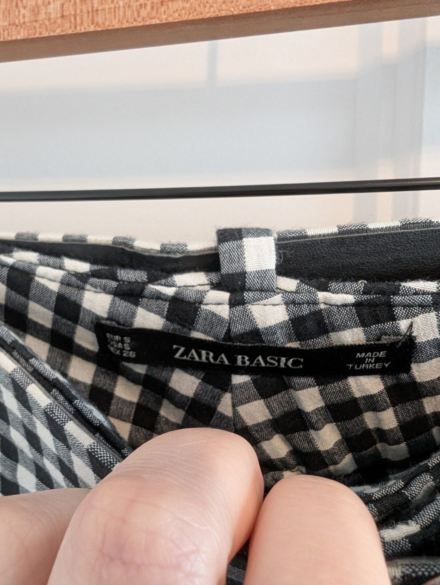 Image for Zara/Pantalon Gingham Sz S