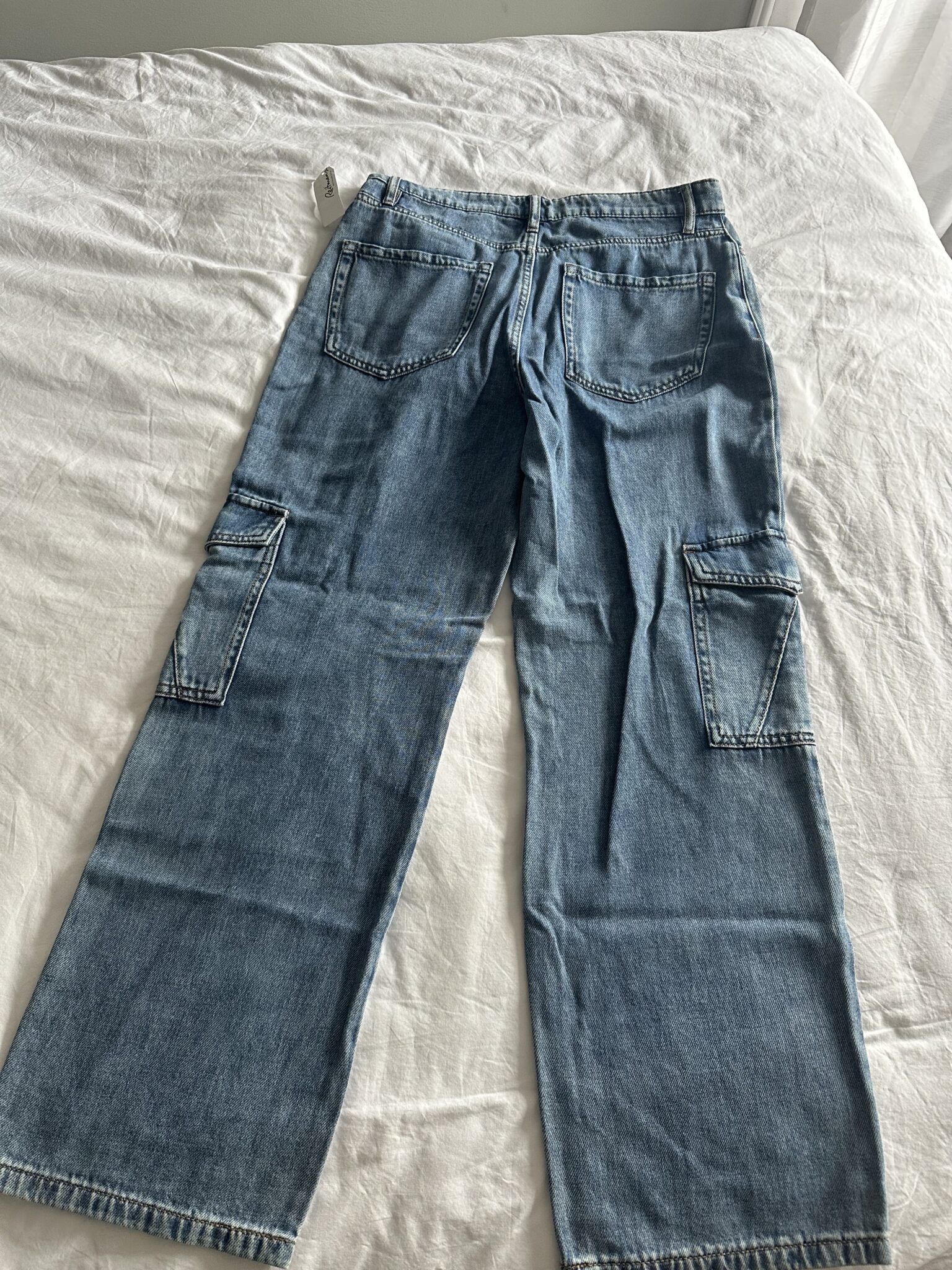 Image for Pantalon cargo en denim à taille haute - Long Reitmans
