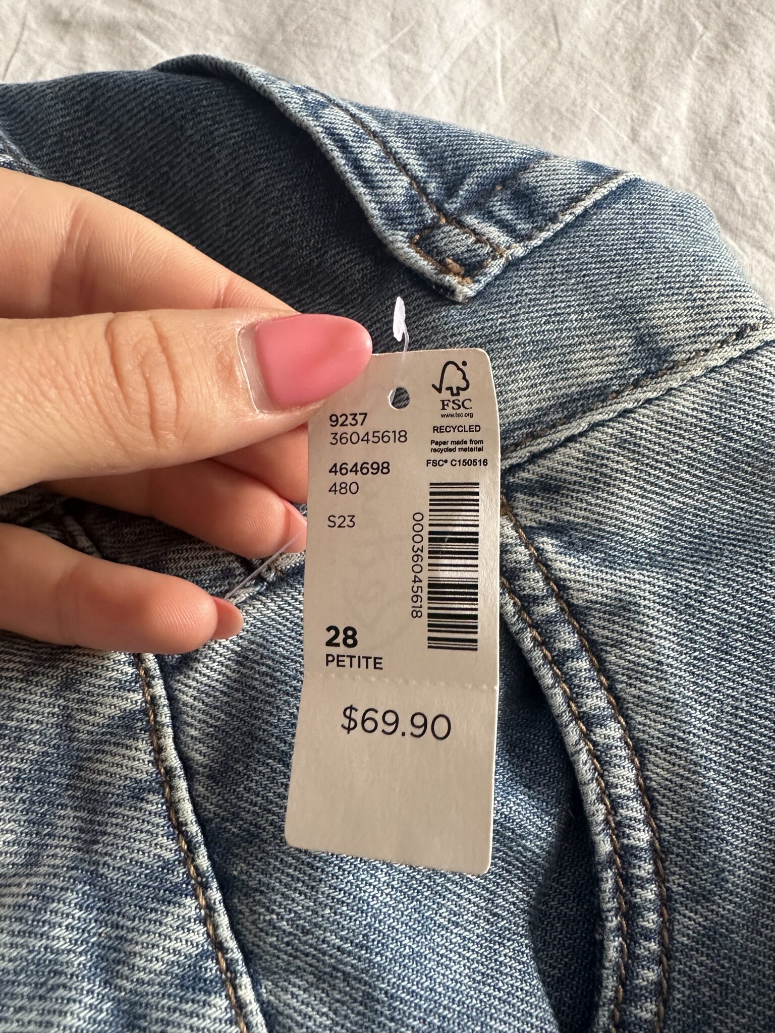 Image for Pantalon cargo en denim à taille haute - Long Reitmans