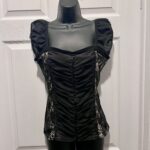 Featured thumbnail for Suzy Shier top lace black style bustier Women Medium sleeveless cami gothic