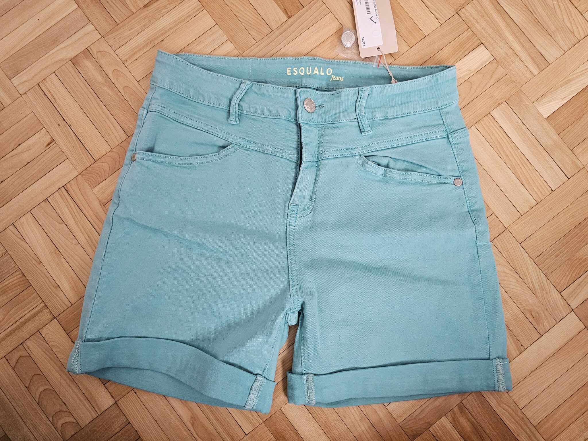 Featured image for Turquoise denim shorts