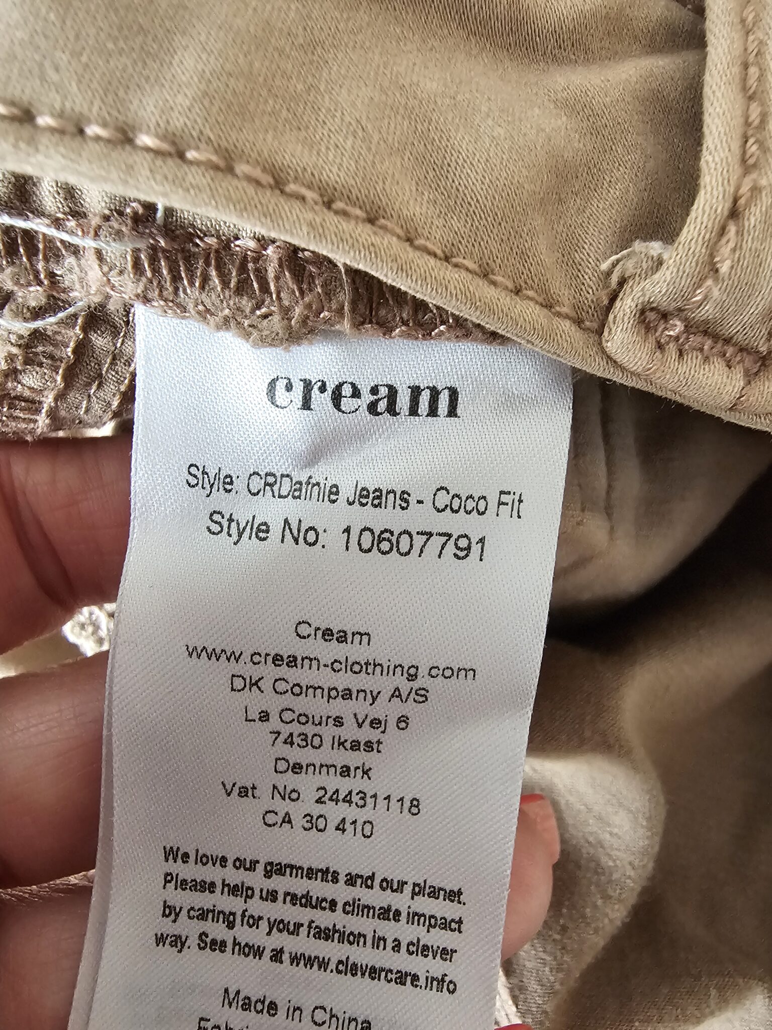 Image for Cream trousers
